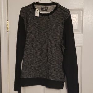 Mens express long sleeve shirt black large